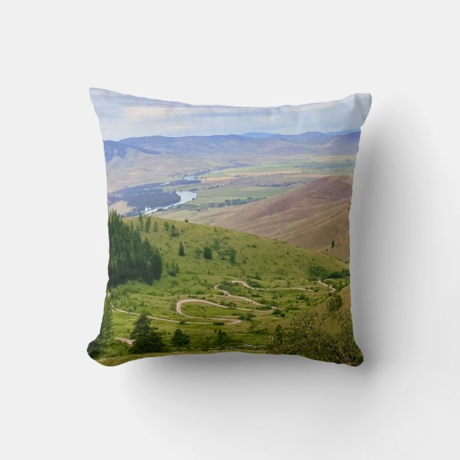Winding Road Throw Pillow (Front)