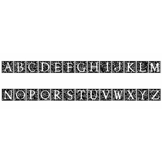 Winding Vines Monogrammed Whiskey Glass (Font)