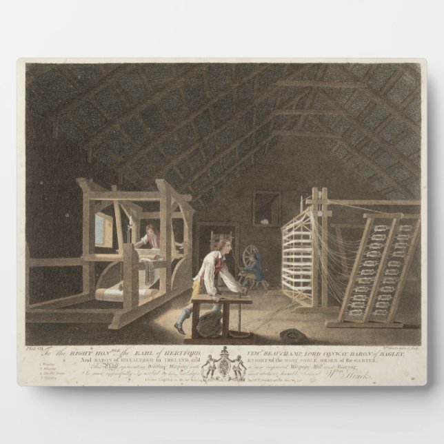 Winding, Warping with a New Improved Warping Mill Plaque (Front)