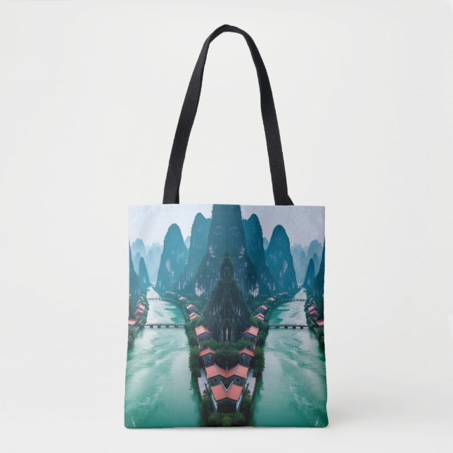 Winding Waters – Breathtaking Nature in Every Step Tote Bag (Front)