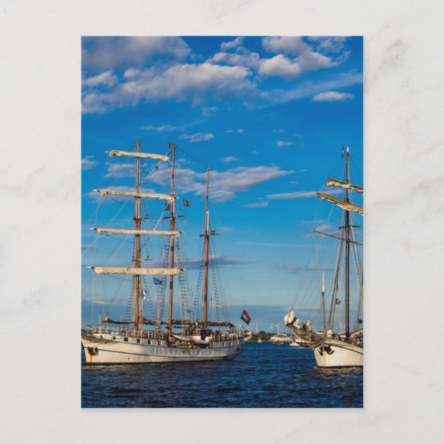 Windjammer on the Hanseatic Sail in Rostock Postcard (Front)