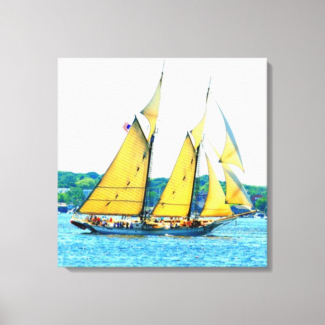 windjammer sailing wrapped canvas print (Front)
