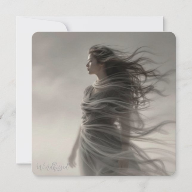 Windkissed - AI Fantasy Digital Art Print (Front)
