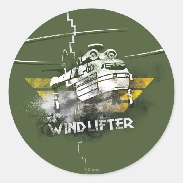 Windlifter Graphic Classic Round Sticker (Front)