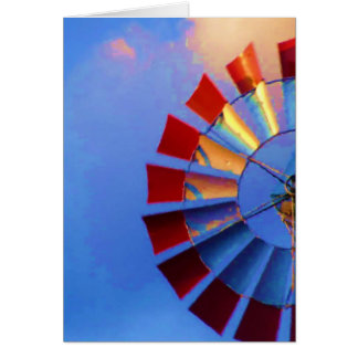 Windmill against blue sky, Indianapolis, Indiana Cards
