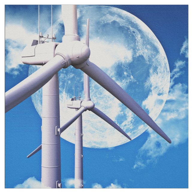 Windmill against Sky Fabric (Swatch)