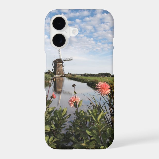 Windmill and flowers iphone case (Back)
