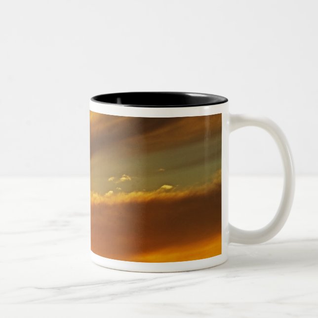 Windmill and Sunset, William Creek, Oodnadatta Two-Tone Coffee Mug (Right)