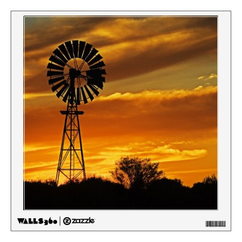 Windmill and Sunset William Creek Oodnadatta Wall Decal