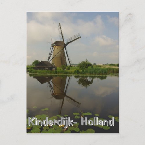 Windmill at Kinderdijk Postcard