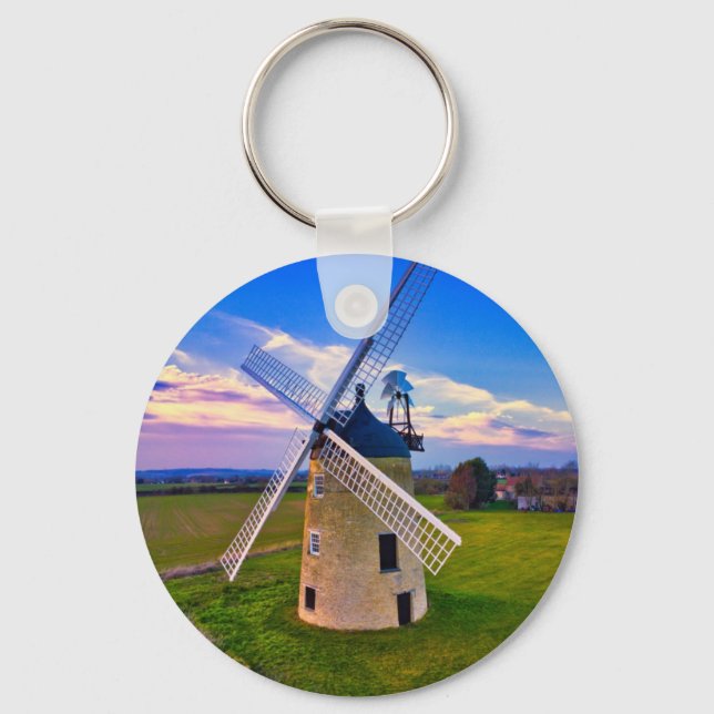 Windmill Blue Sky Keychain (Front)