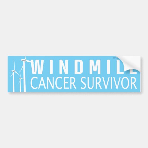 Windmill Cancer Survivor Bumper Sticker