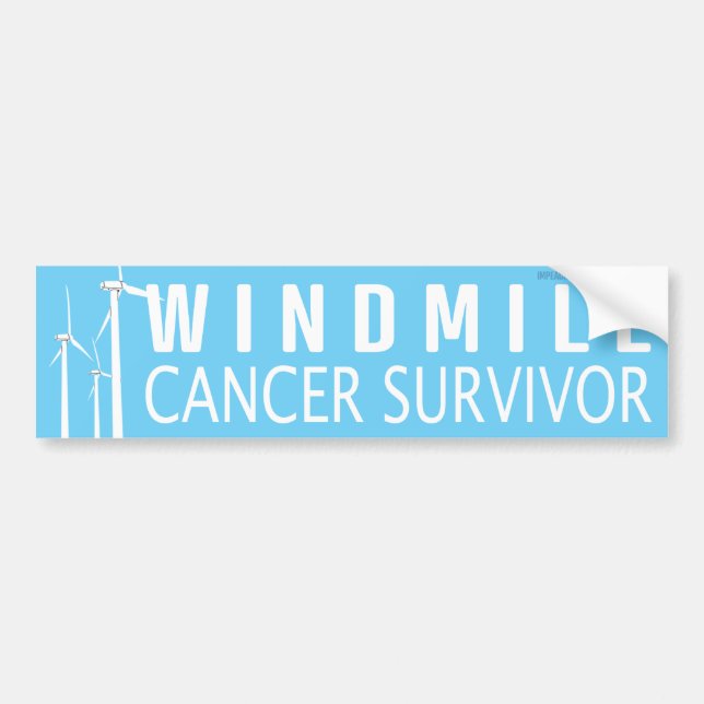 Windmill Cancer Survivor Bumper Sticker (Front)
