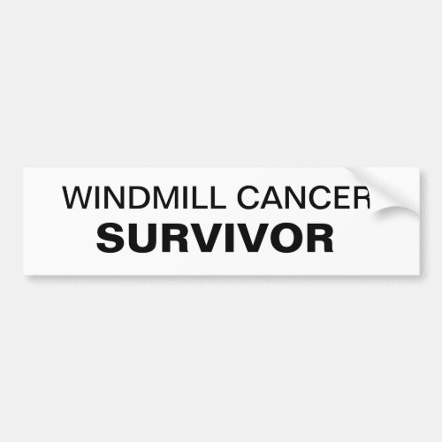 Windmill cancer survivor bumper sticker
