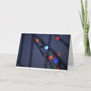 WINDMILL & CHRISTMAS LIGHTS RURAL AUTRALIA HOLIDAY CARD
