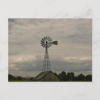 Windmill & Cloudy Sky Postcard