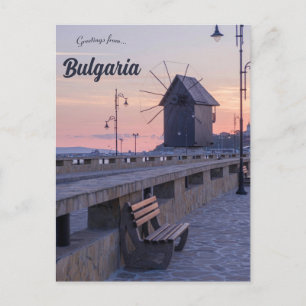 Windmill in Nessebar Bulgaria Postcard