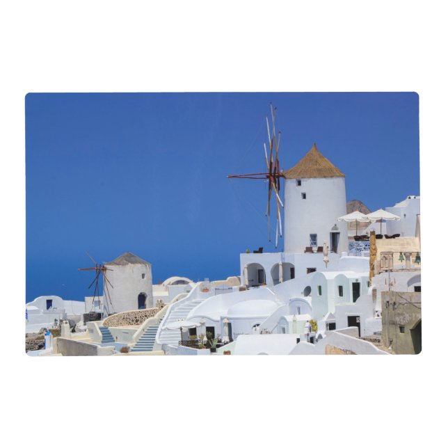 Windmill in Oia, Santorini, Greece Placemat (Front)