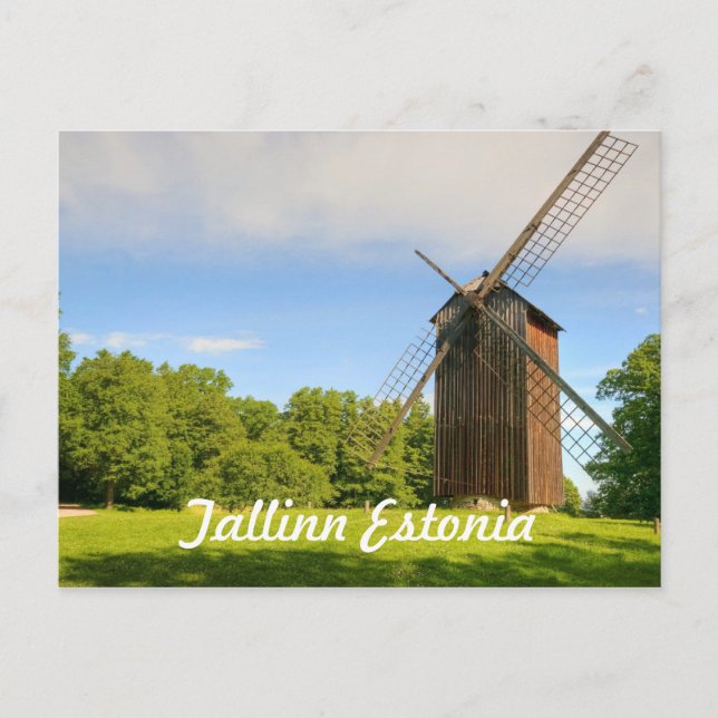 Windmill in Tallinn Estonia Postcard (Front)