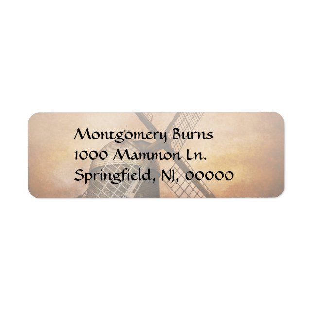 Windmill Label (Front)