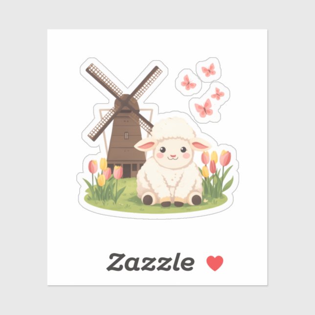 Windmill Meadow Sheep Sticker (Sheet)