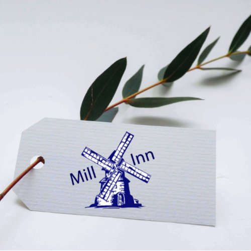Windmill Personalize with your Logo and Text Rubber Stamp