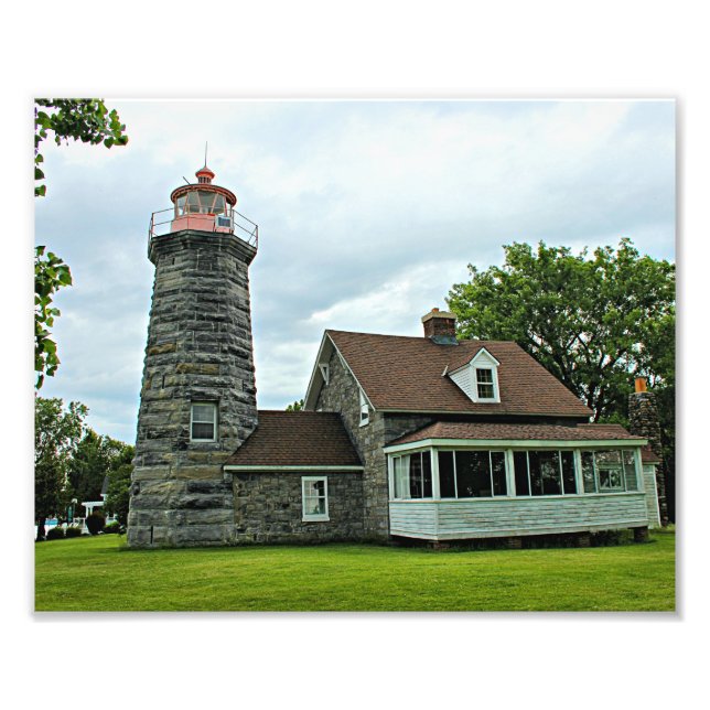 Windmill Point Lighthouse, Lake Champlain VT Photo Print (Front)