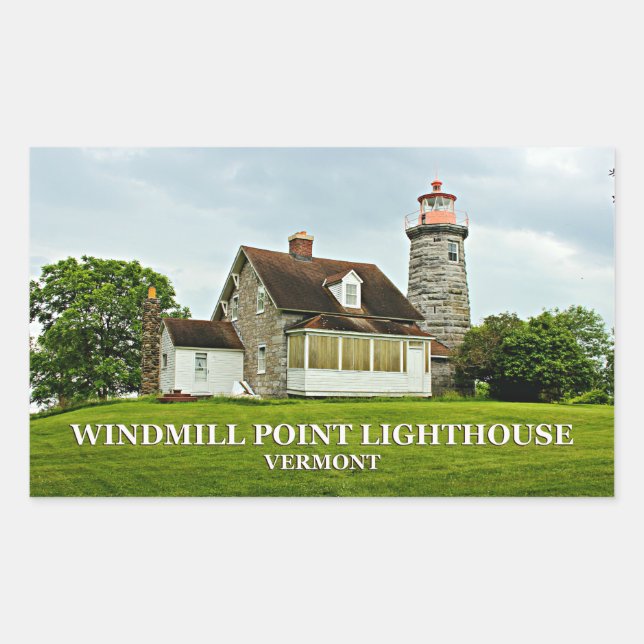 Windmill Point Lighthouse, Vermont Stickers (Front)