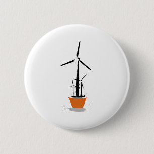 Windmill pot pinback button