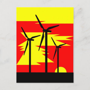 Windmill Sunrise Color - Siemens Wind Power Postcard