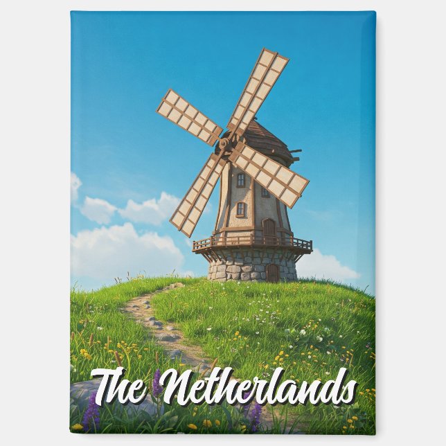 Windmill The Netherlands Magnet (Front)