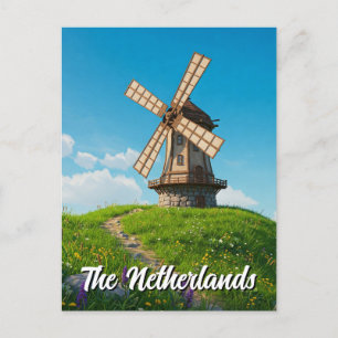 Windmill The Netherlands Postcard