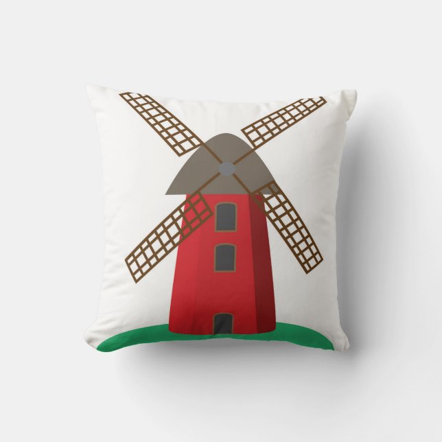 Windmill Throw Pillow (Front)