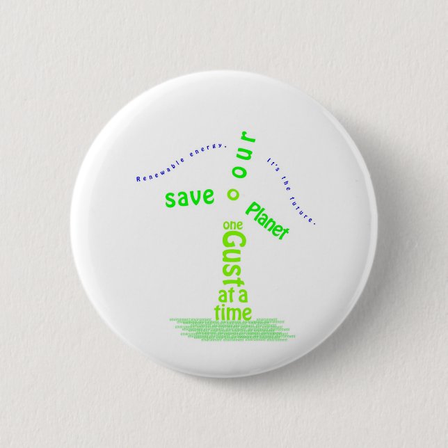 Windmill Typography Button (Front)