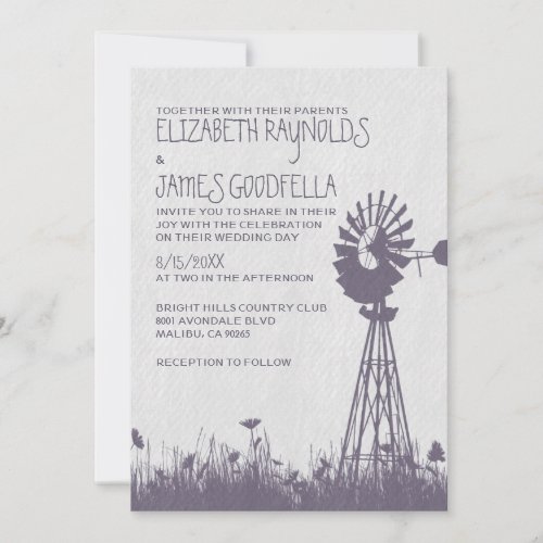 Windmill Wedding Invitations