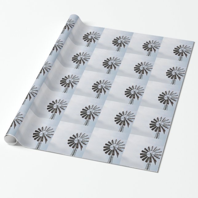 Windmill Wrapping Paper (Unrolled)