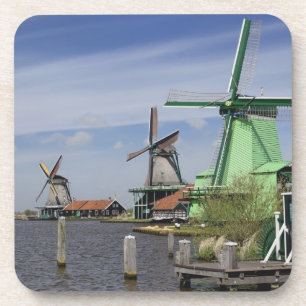 Windmill, Zaanse Schans, Holland, Netherlands 2 Beverage Coaster