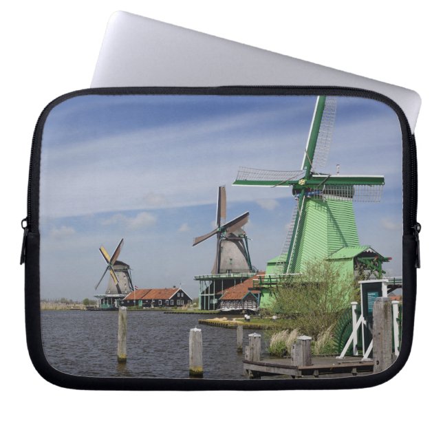 Windmill, Zaanse Schans, Holland, Netherlands 2 Laptop Sleeve (Front)