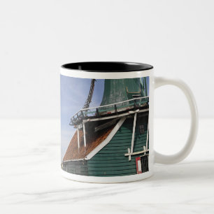 Windmill, Zaanse Schans, Holland, Netherlands Two-Tone Coffee Mug