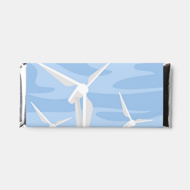 Windmills and Solar Cells Hershey Bar Favors (Front)