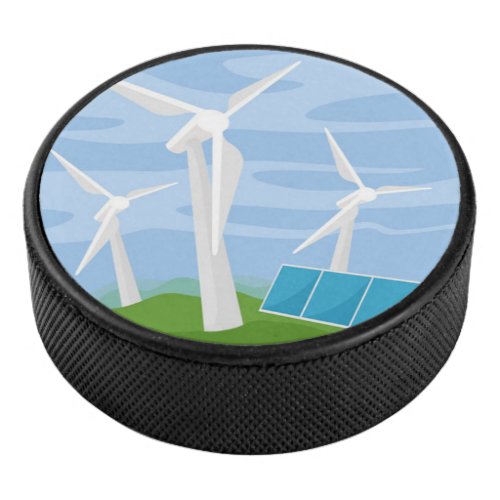Windmills and Solar Cells Hockey Puck