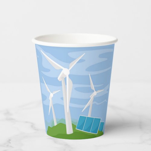 Windmills and Solar Cells Paper Cups