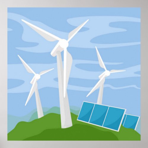 Windmills and Solar Cells Poster