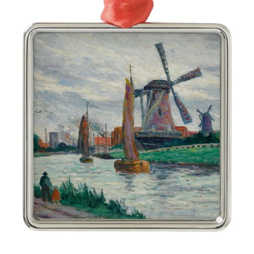 Windmills in Holland (The Netherlands) Metal Ornament