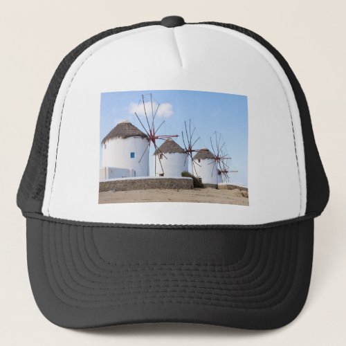 Windmills in Mykonos Trucker Hat