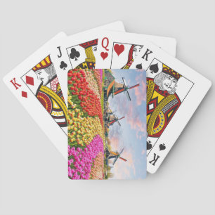 Windmills, Keukenhof, Netherlands Poker Cards