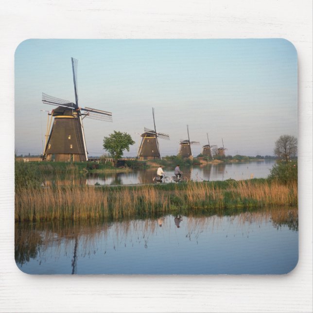 Windmills, Kinderdijk, Netherlands Mouse Pad (Front)