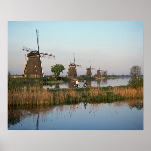 Windmills Kinderdijk Netherlands Poster