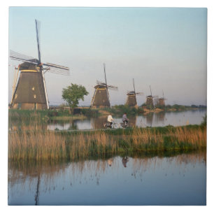Windmills, Kinderdijk, Netherlands Tile