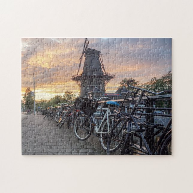 Windmills of  Amsterdam Holland. Jigsaw Puzzle (Horizontal)